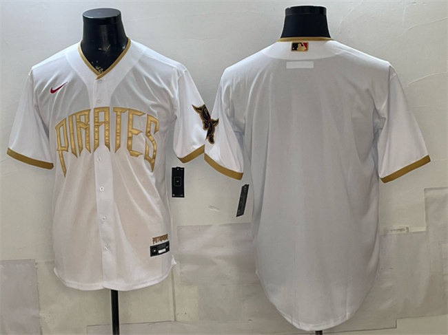 Men's Pittsburgh Pirates Blank White 2026 City Connect Stadium Stitched Baseball Jersey
